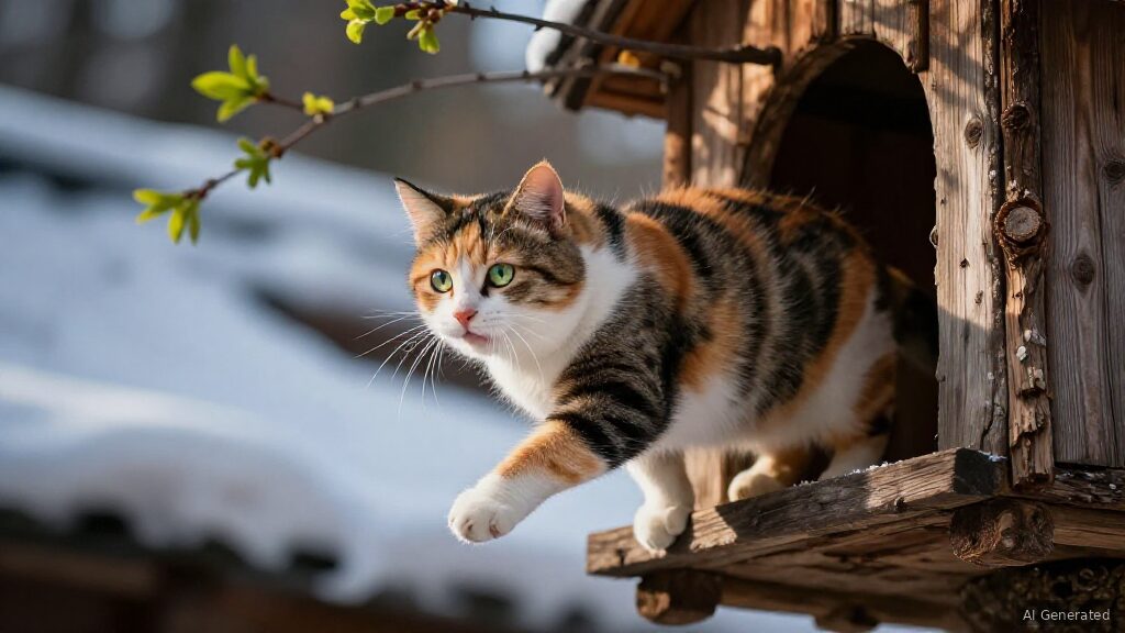 Führer zur Verhaltensanreicherung: Wenn die kalte Winterzeit endet und die Katze wieder den Frühling begrüßt - Verhaltensanreicherung 1