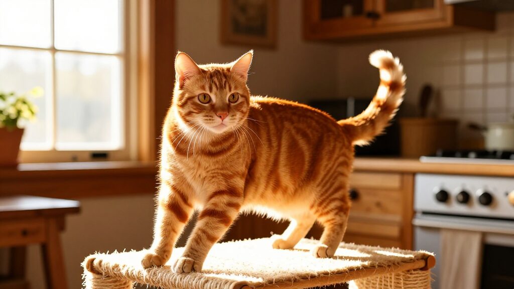 Umweltanreicherung, die die Lebensqualität von Katzen veränd