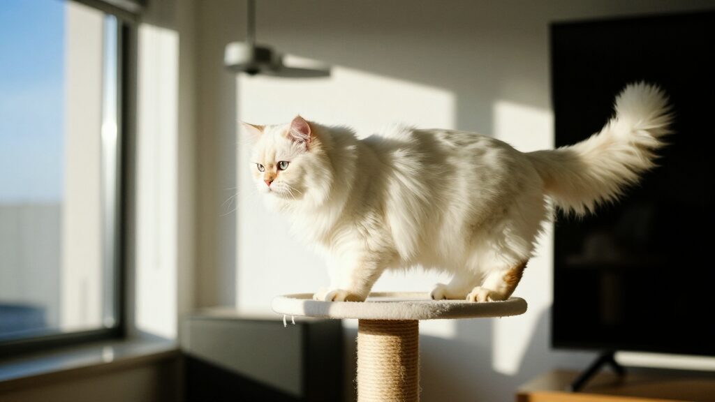 A cat gazing out the window is not a signal to escape
