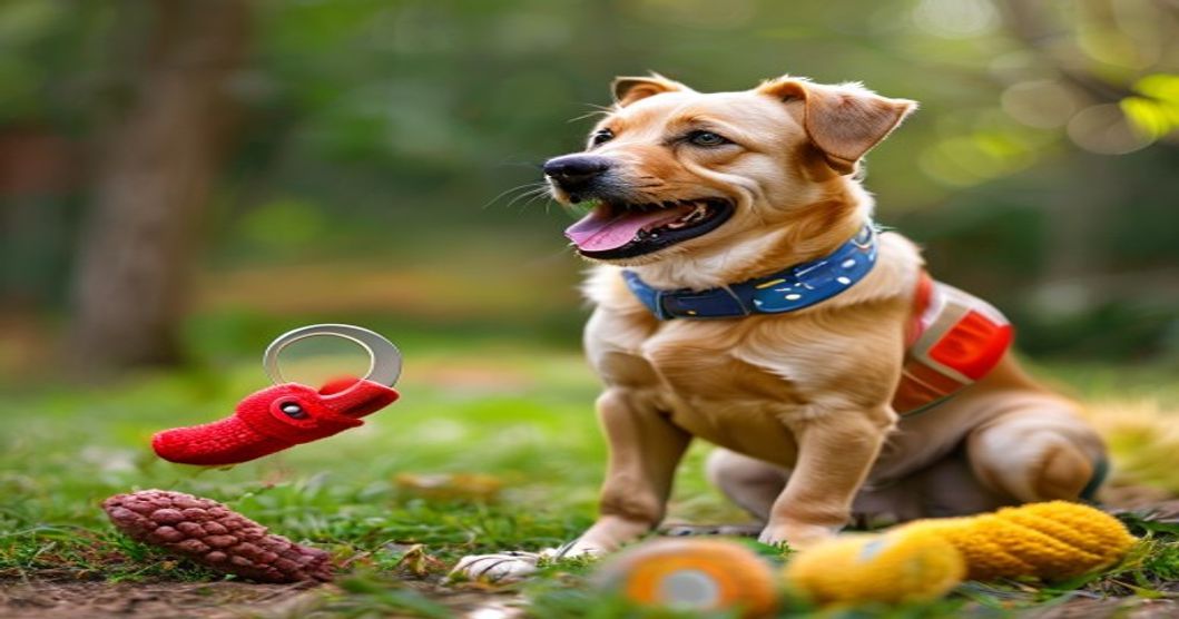 클리커 훈련 중인 강아지